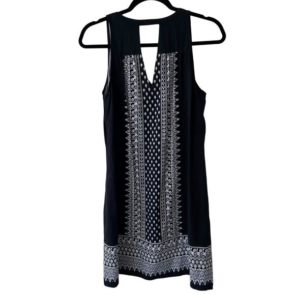 Old Navy Womens Boho Bandana Print Shift Dress Black White Size Medium Country - Picture 2 of 4